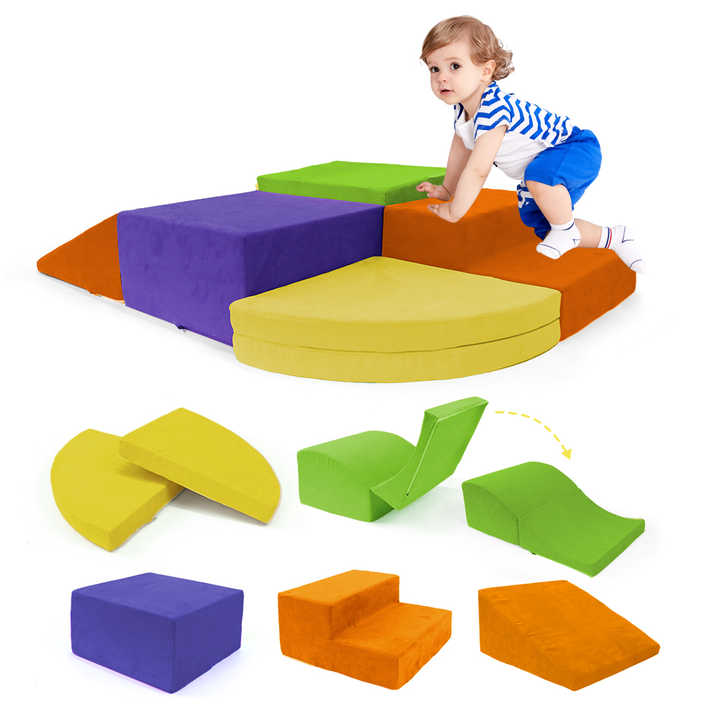 6 Pieces Toddlers Soft Foam Climbing Blocks Toys