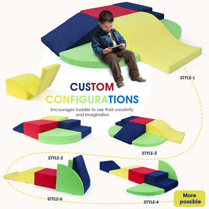 6-Piece Toddlers DIY Climbing Block Play Set