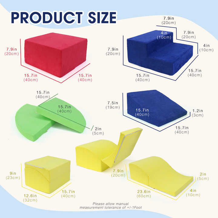 6-Piece Toddlers DIY Climbing Block Play Set