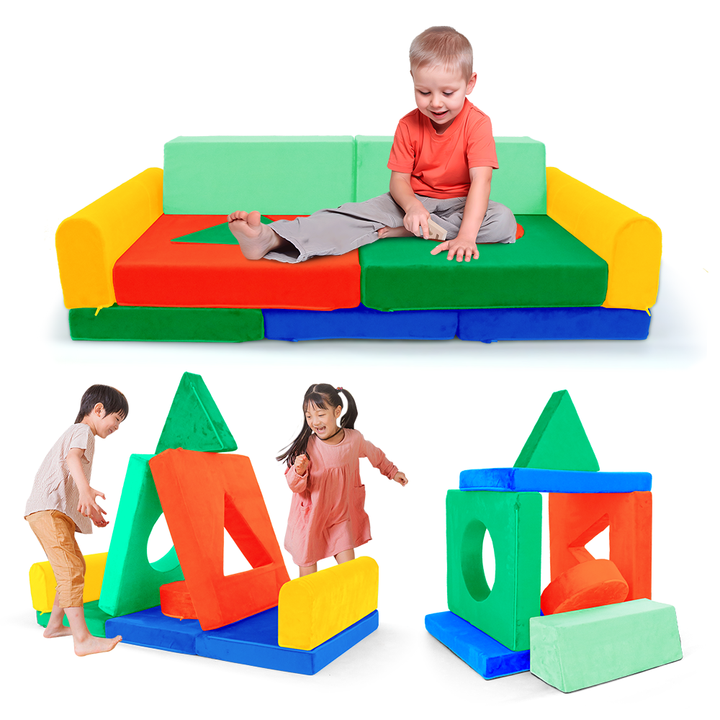11pcs Creative Toddler Play Couch and Playroom Toys Cubes