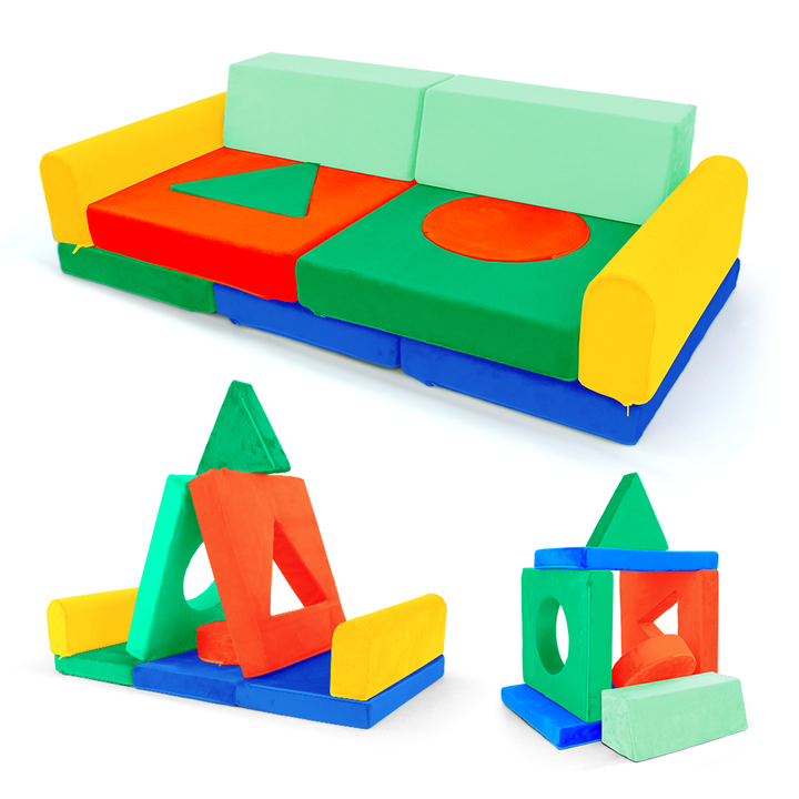 11pcs Creative Toddler Play Couch and Playroom Toys Cubes