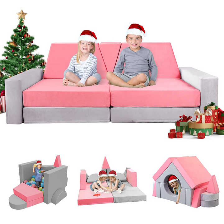 15pcs Kids Foam Modular Couch and Building Kits