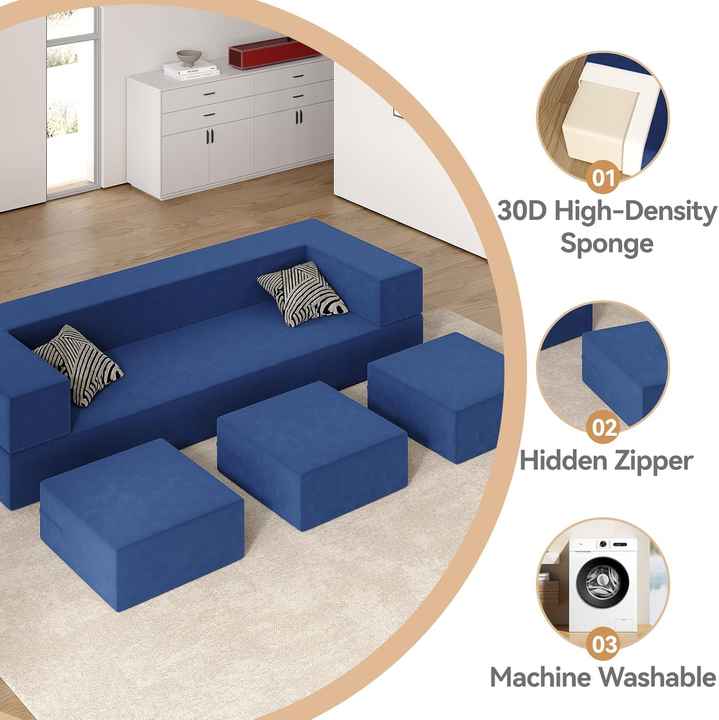 Variable Modular Conbination Compressiable Sofa Bed
