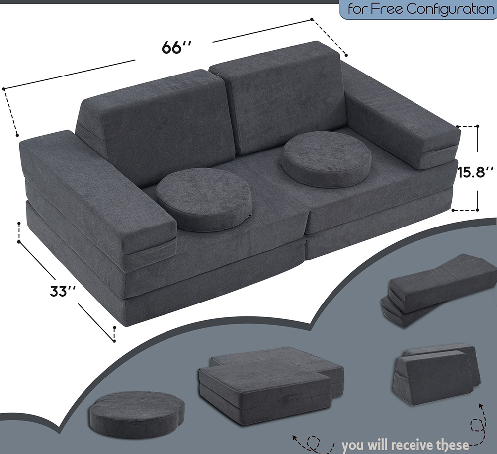 10pcs Kids Floor Sofa Toddlers Modular Foam Play Kits