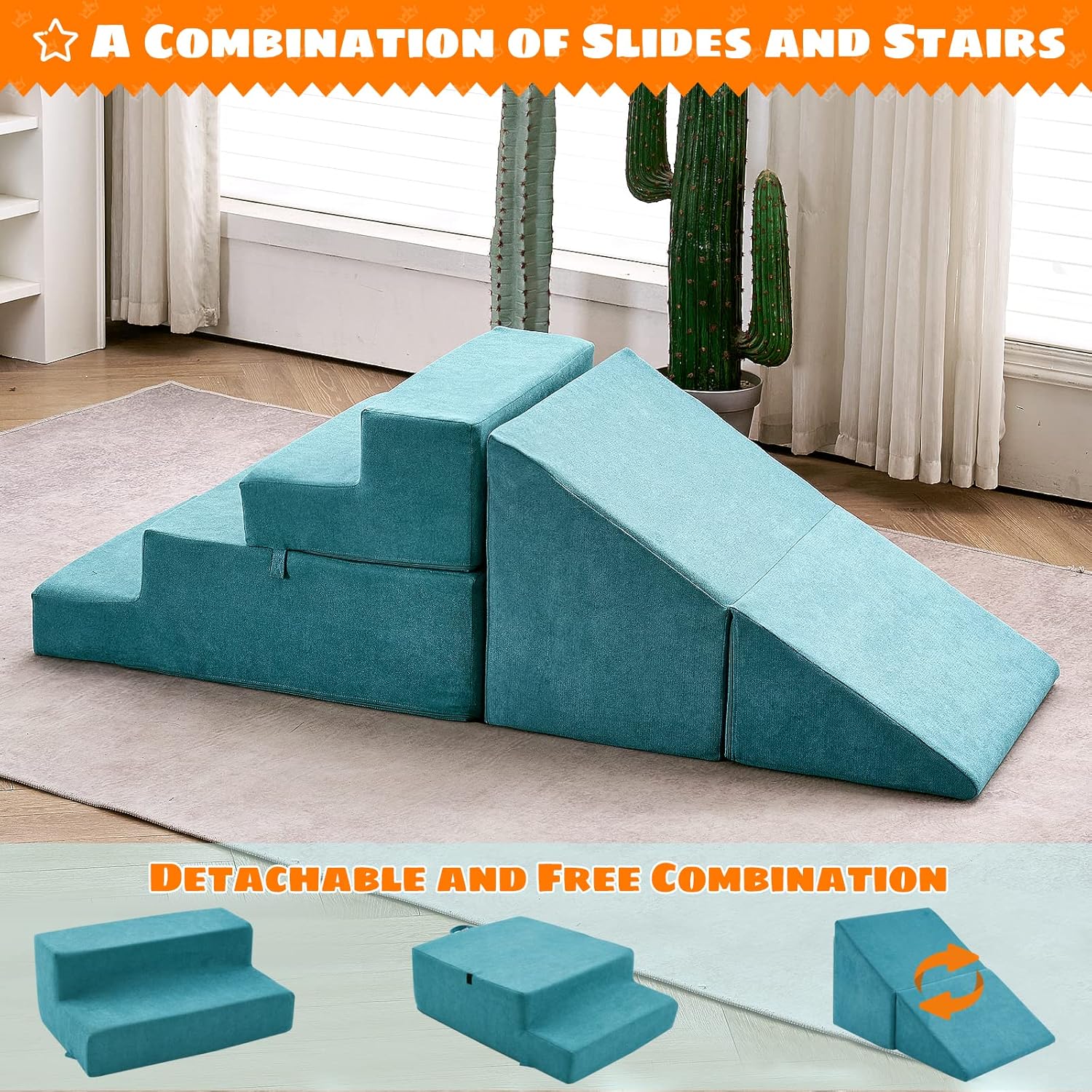 4 pcs 28D Safe High-density Foam Climb Conbinational Blocks