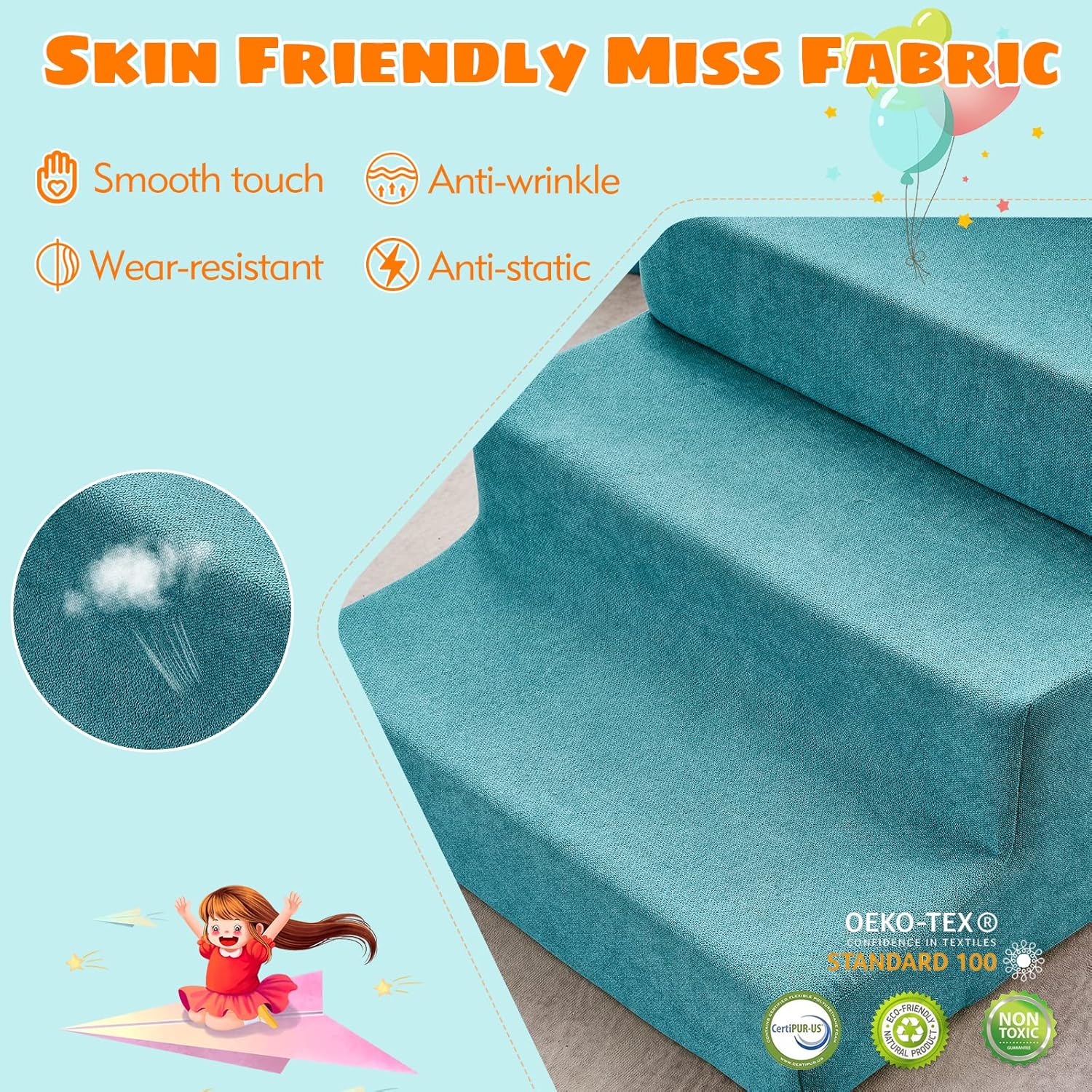 4 pcs 28D Safe High-density Foam Climb Conbinational Blocks