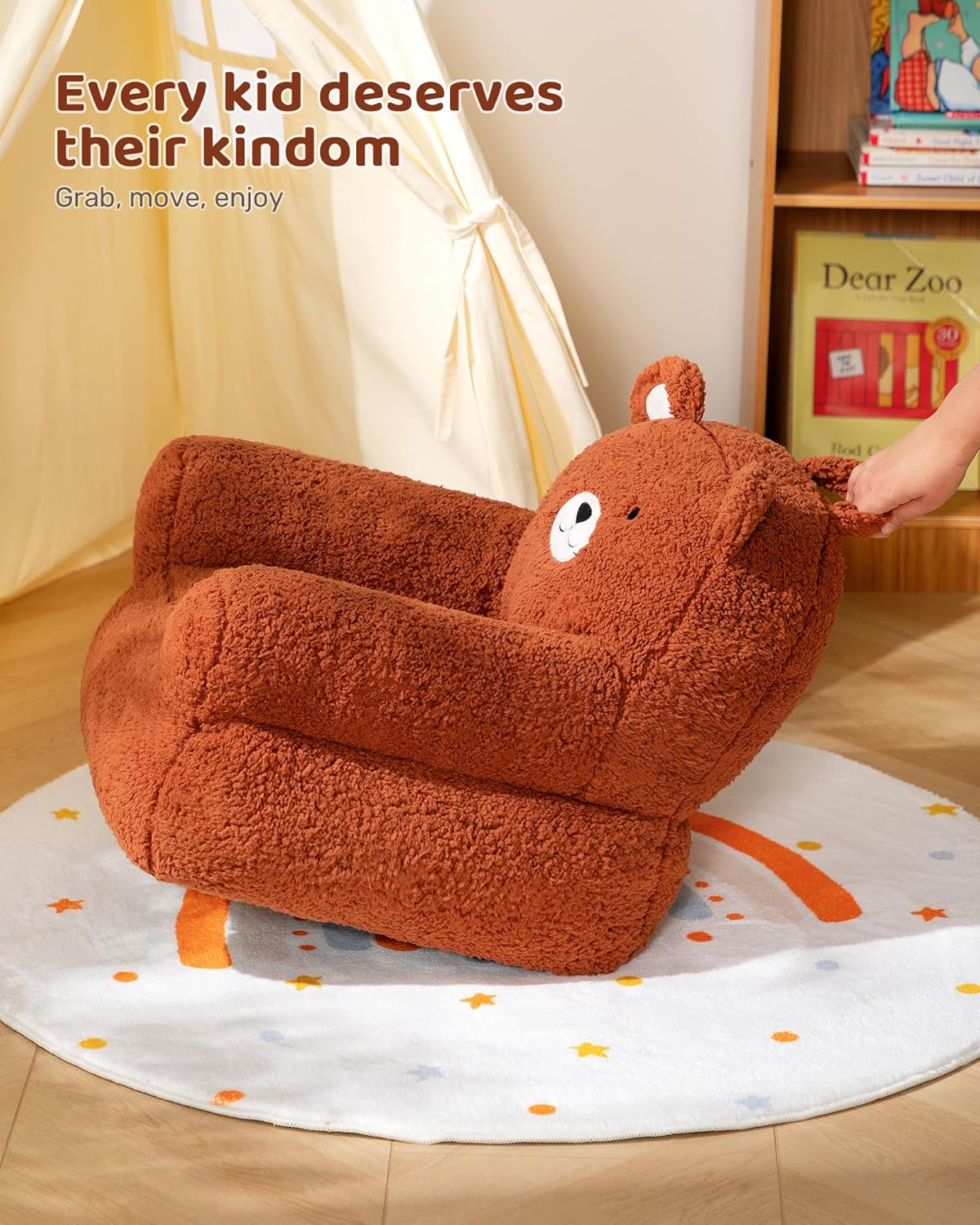 Bear Style Foam Filled Toddler Sofa Chair - Comfy Kids Couch