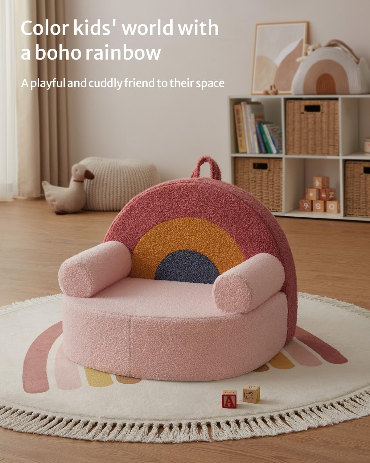 Rainbow Shaped Kids Sofa Couch For Girls Gift