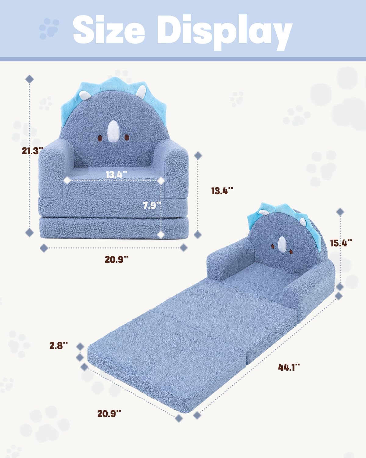 Animal Cartoon Shape Kids Sofa Bed