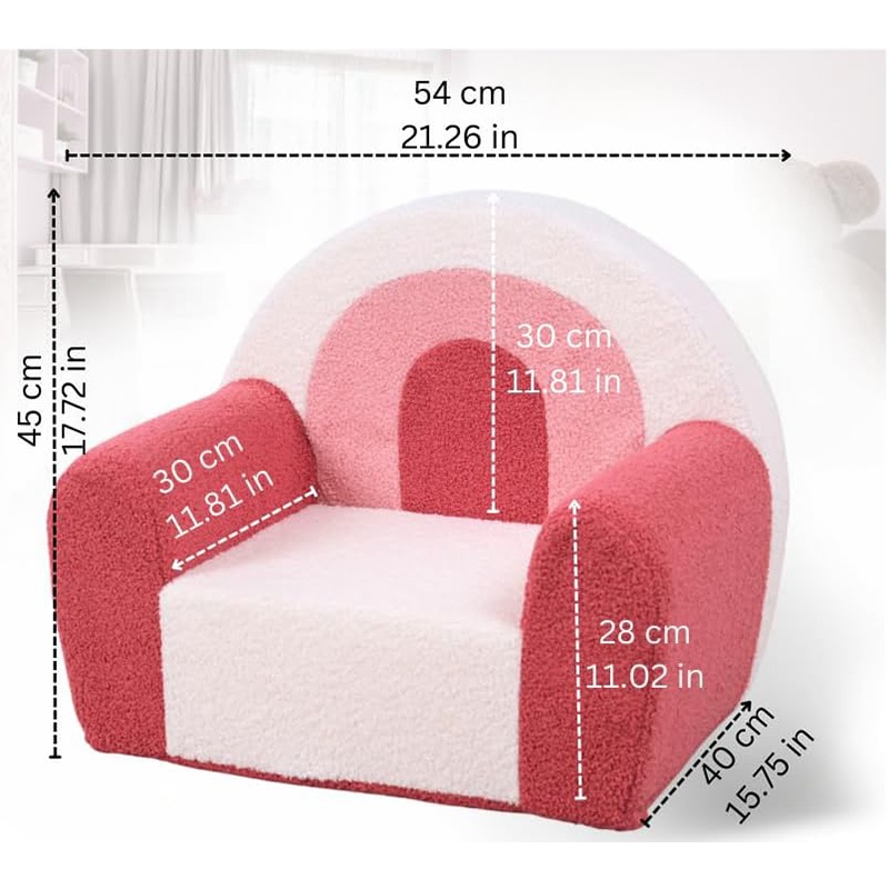 Pink Kids Sofa Set - Compressed Foam Toddler Couch