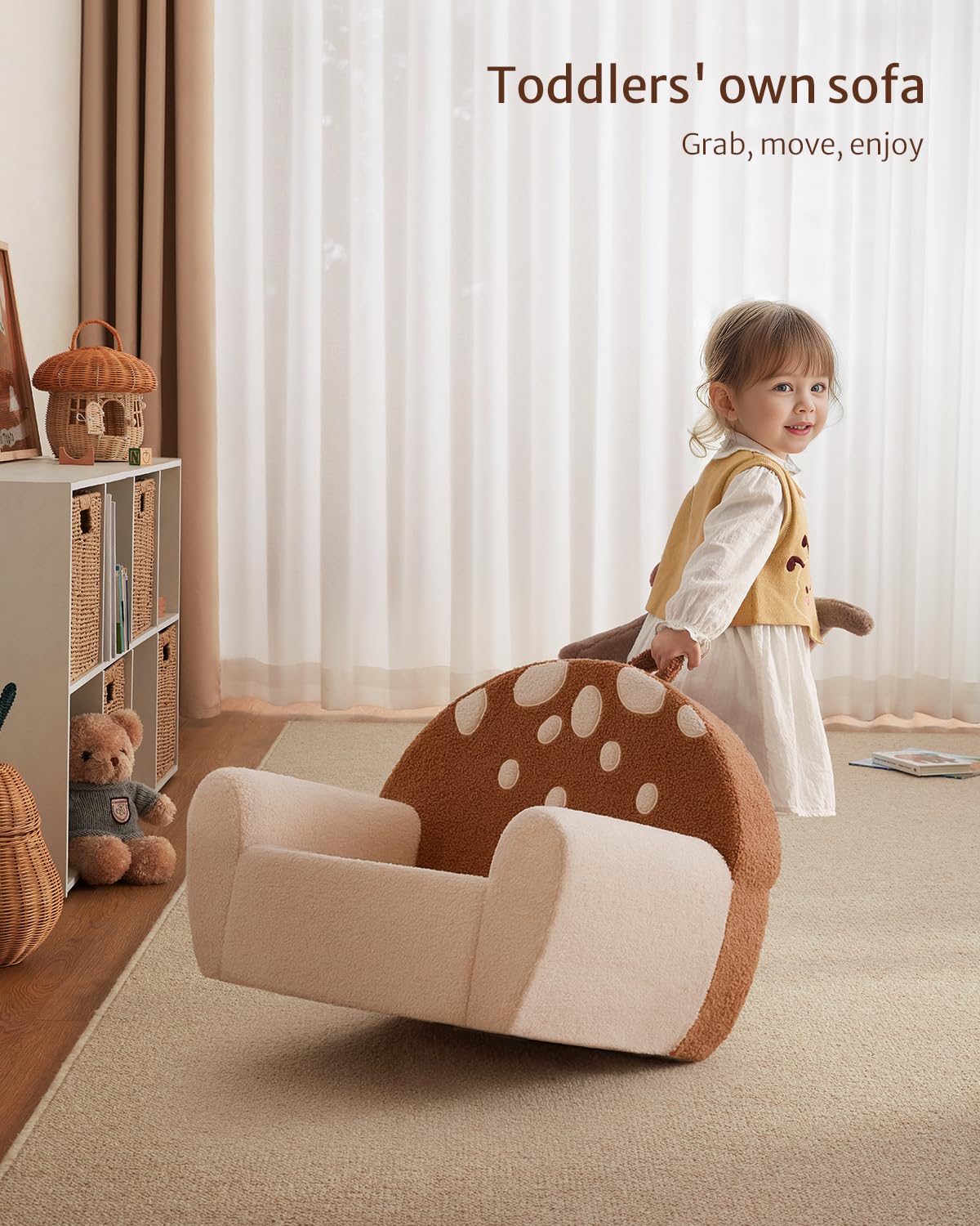 Mushroom Shaped Kids Foam Sofa Chair