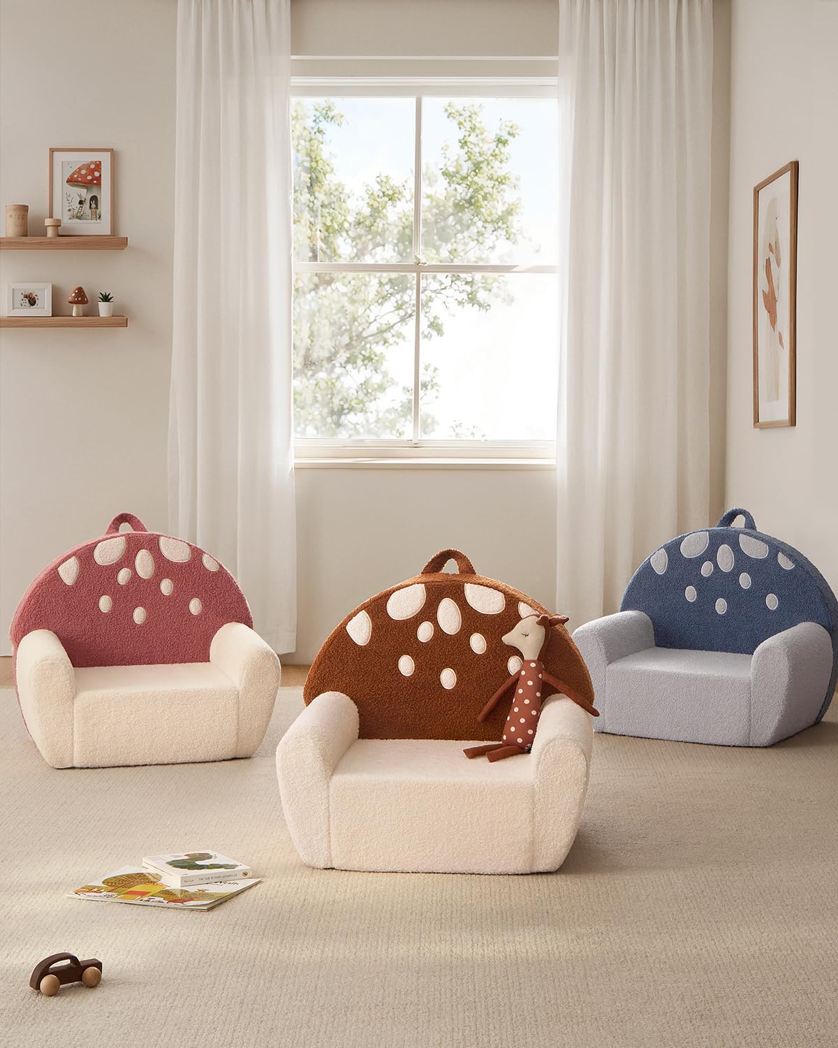 Mushroom Shaped Kids Foam Sofa Chair
