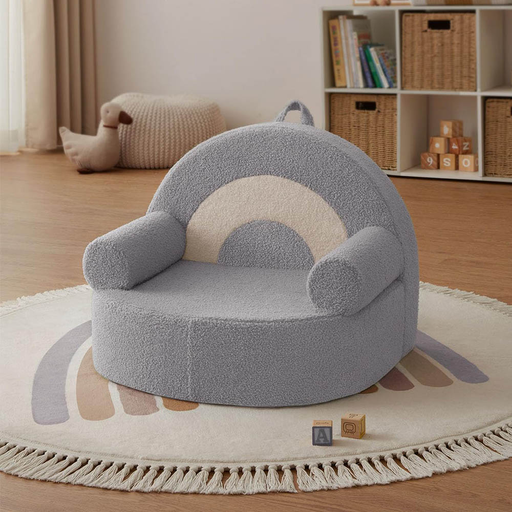 Custom Rainbow Shape Foldable Kids Sofa Chair