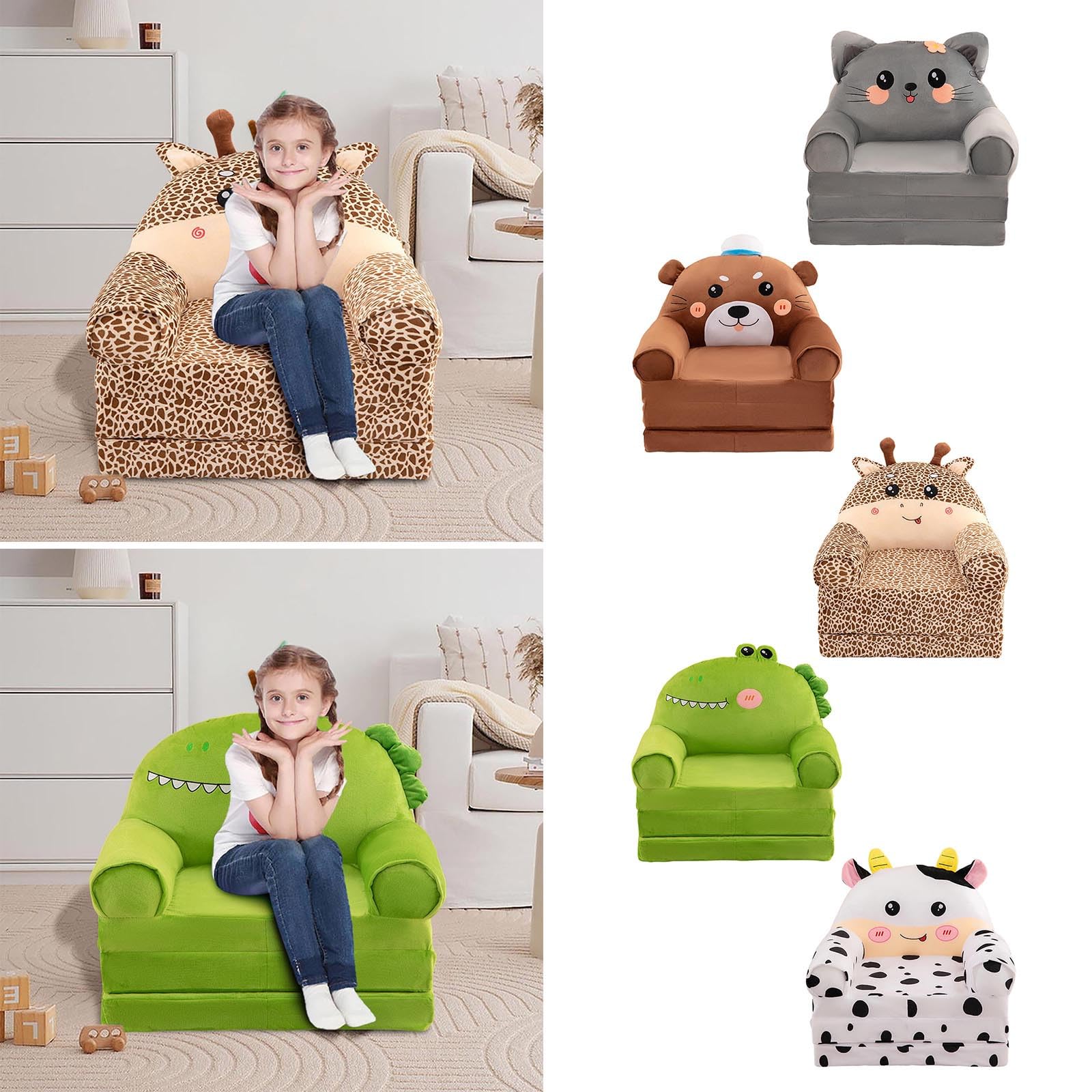 Cartoon Kids Sofa  - Compressed Baby Couch