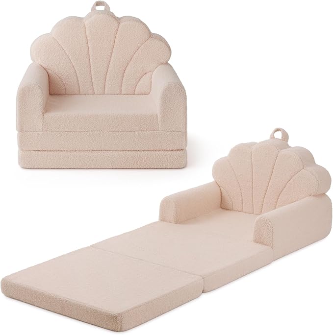 Cute Shaped 2-in-1 Soft Foam Kids Sofa Bed With Compressed Package