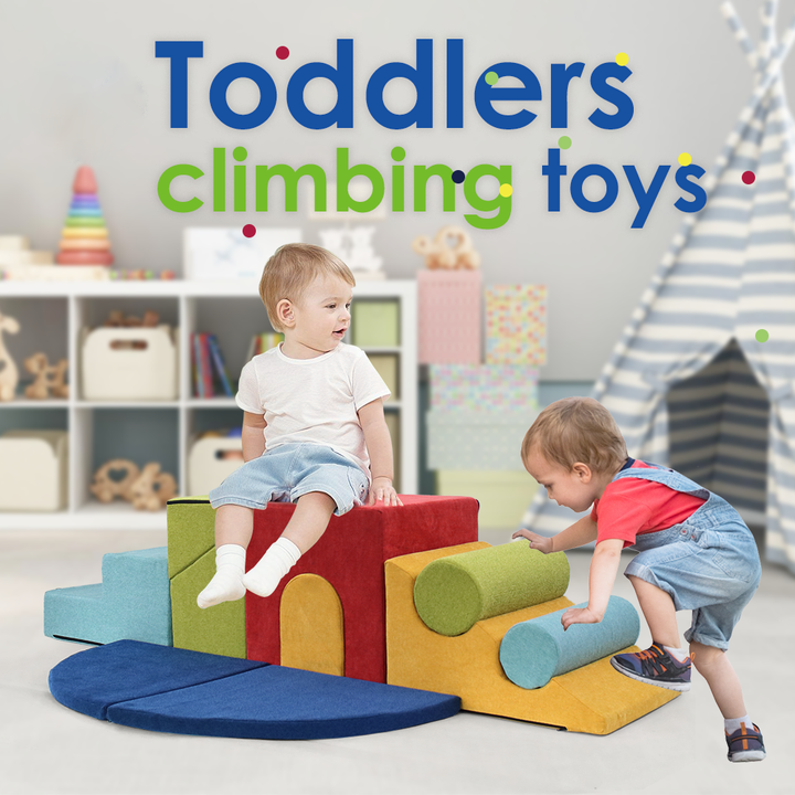 9-Piece Colorful Foam Climbing Blocks for Kids Toddler Crawing