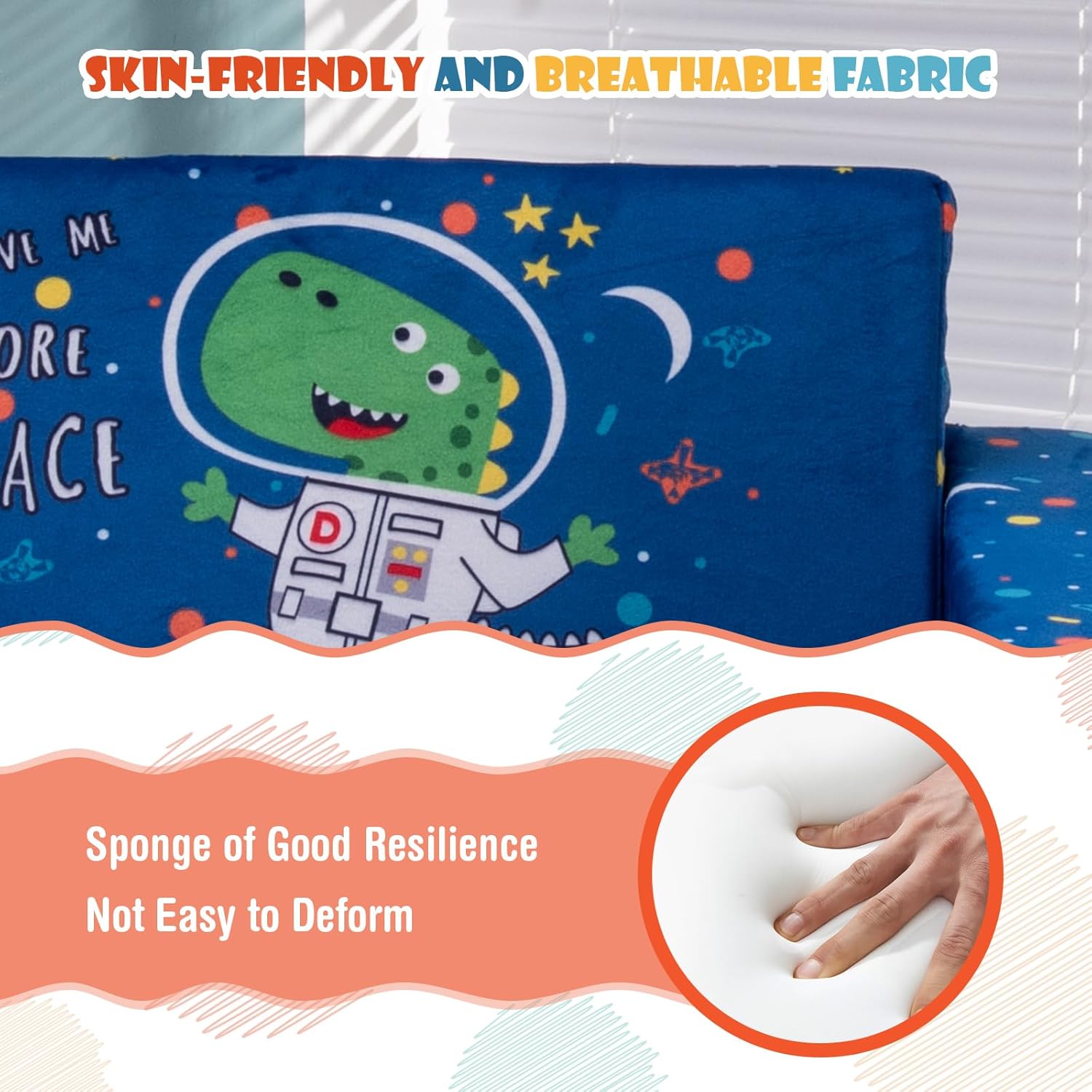 2 in 1 Children Folding Foam Sofa Bed