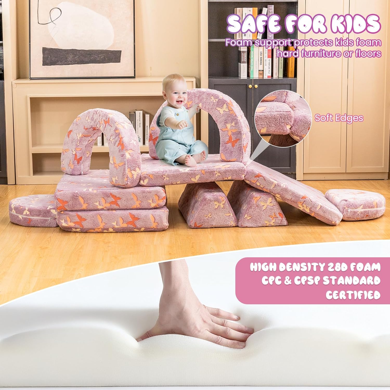 10Pcs Glow Modular Kids Play Couch