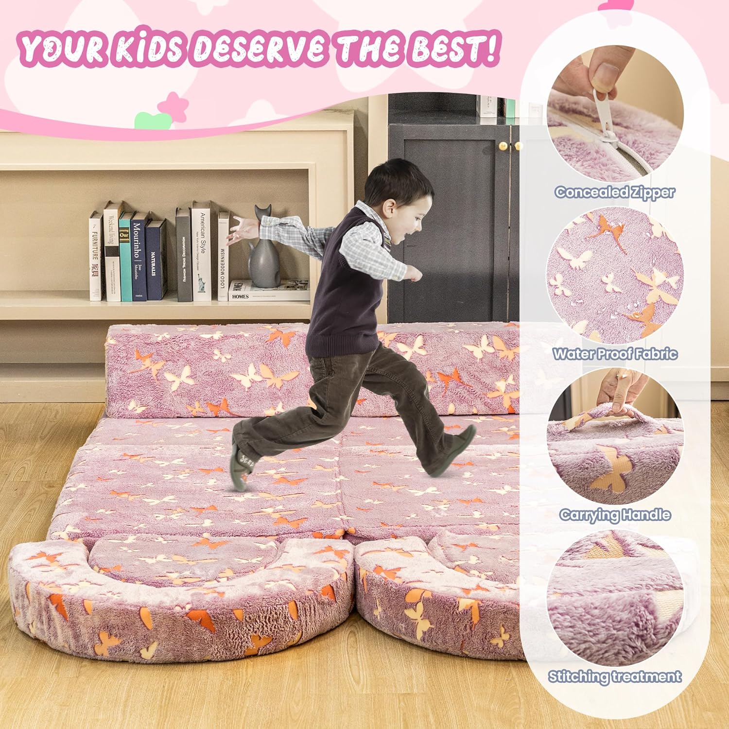 10Pcs Glow Modular Kids Play Couch