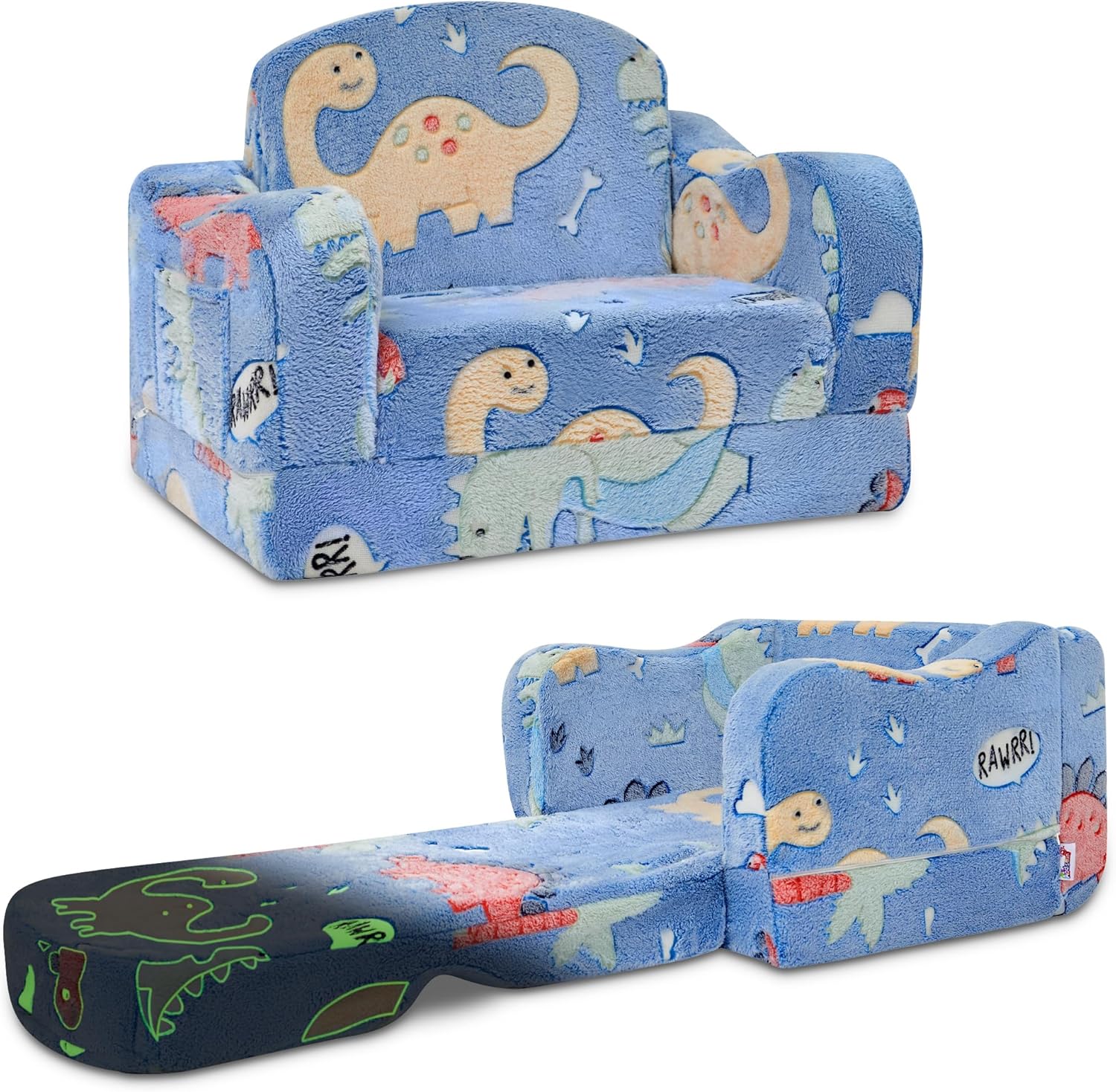 2-in-1 Children Compressiable Foam Sofa and Lounger