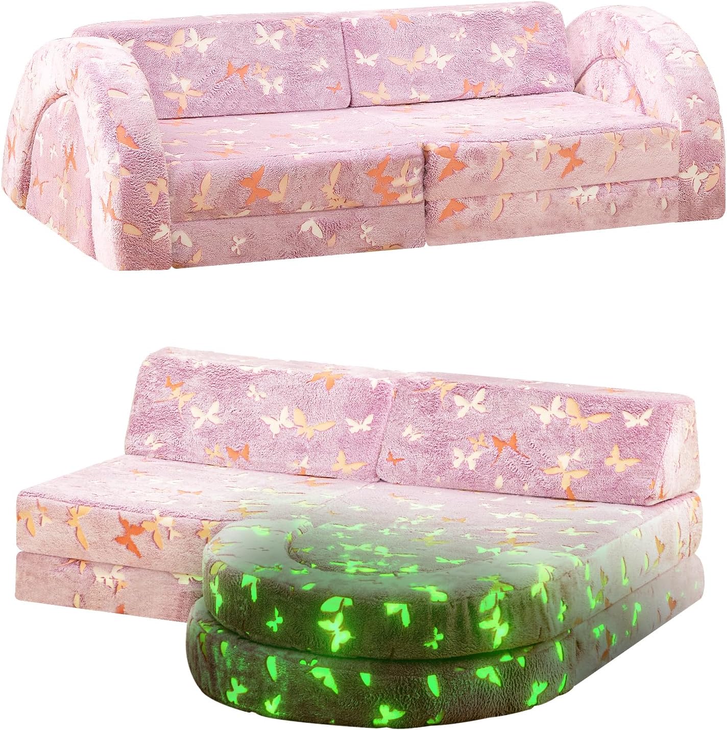 10Pcs Glow Modular Kids Play Couch