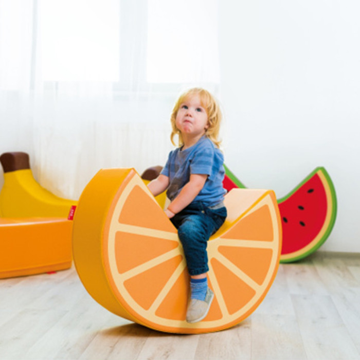 Orange Soft Foam Play Rocker Chair