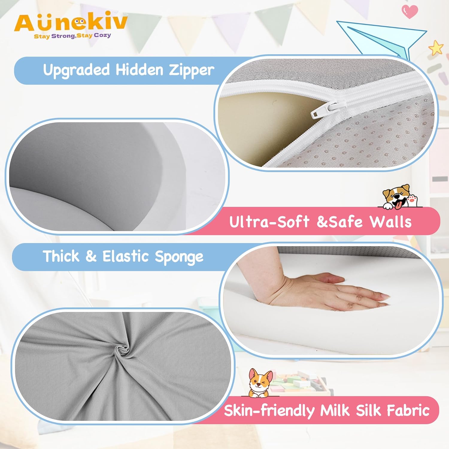 Toddlers Foam Ball Pit - Baby Round Balls Pool