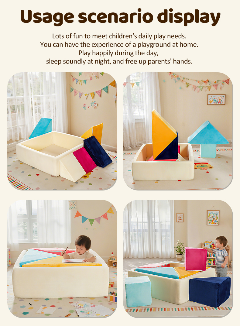 Kids Soft Play Building Blocks and Ball Pit