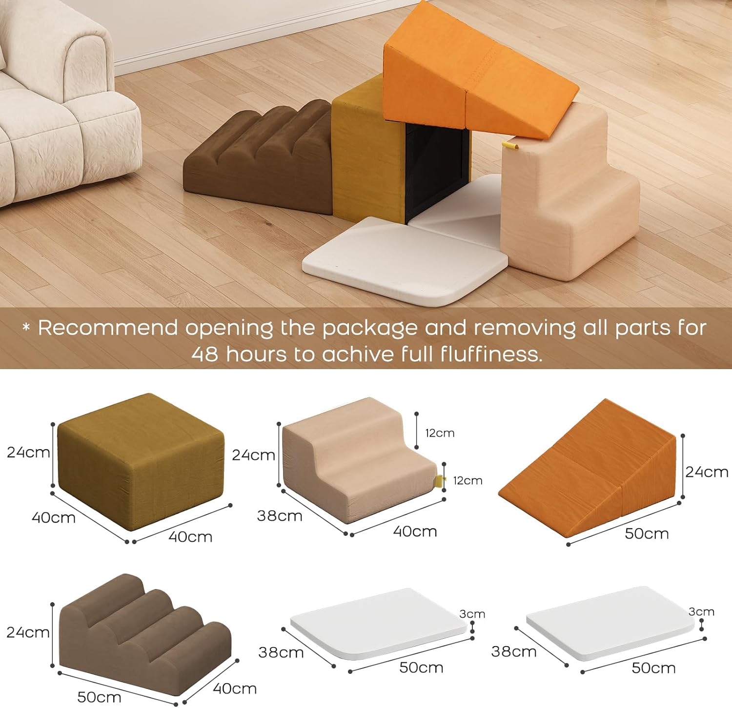 7-piece Children's Educational Foam Blocks and Climbing Toys