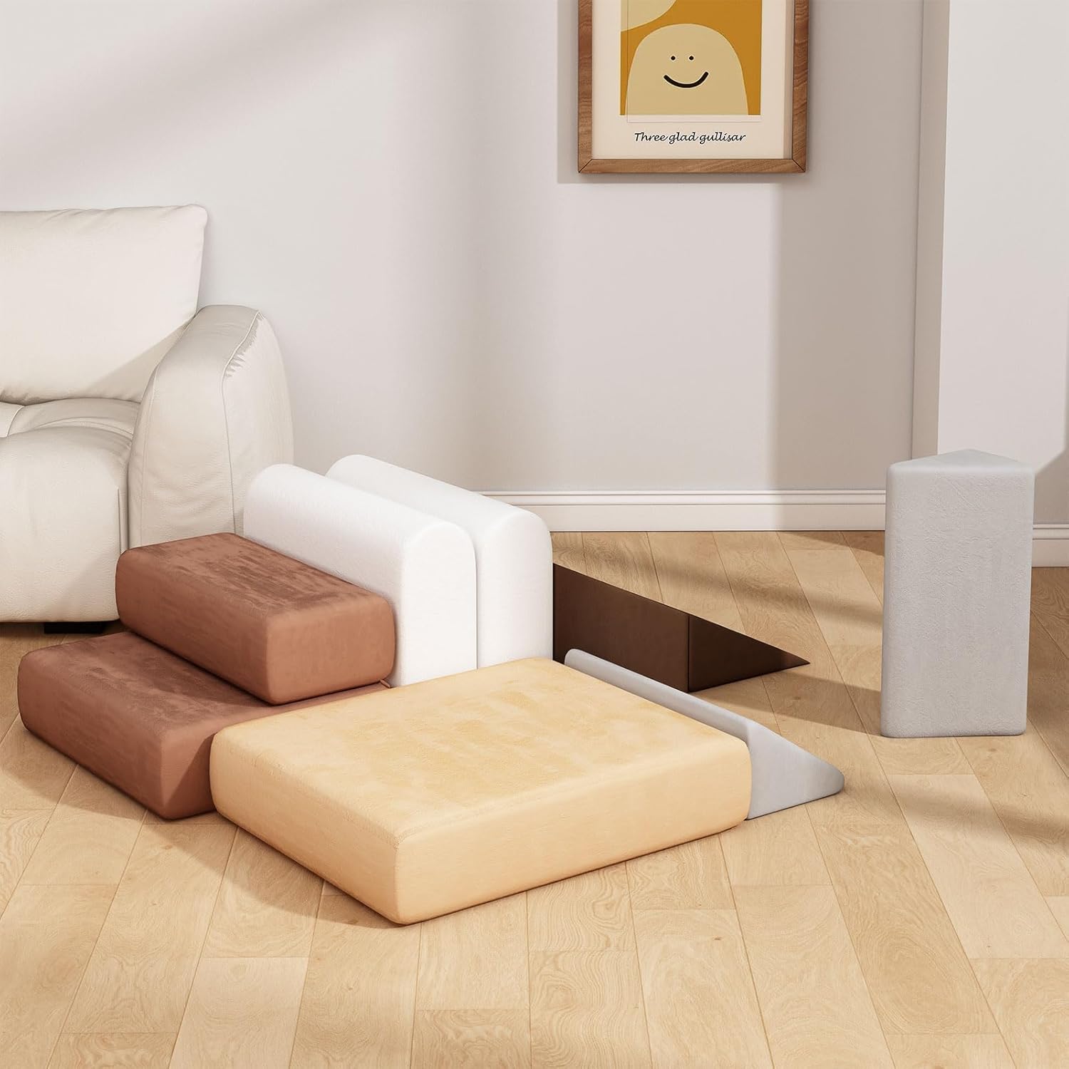 7-Piece Kids Sofa & Play Couch Climbing Foam Blocks Playset