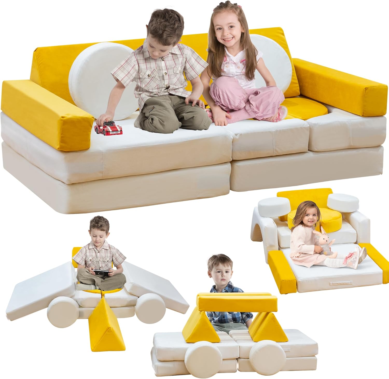 13pcs Toddler Compressible Foam Sofa Blocks for Kids Gift