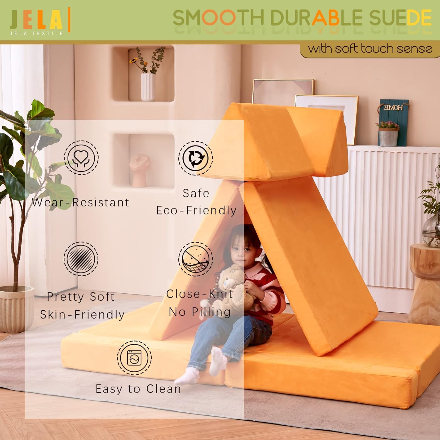 8PCS Kids Modular Floor Sofa Toddlers Playhouse Play Set