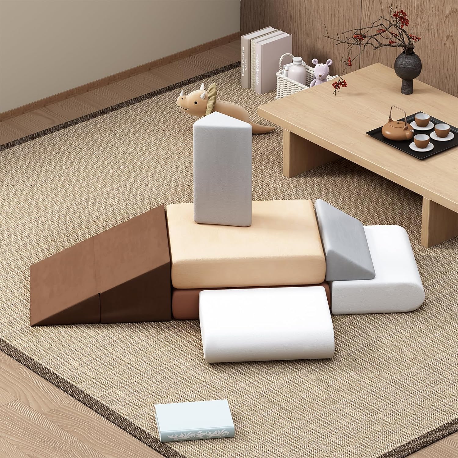 7-Piece Kids Sofa & Play Couch Climbing Foam Blocks Playset