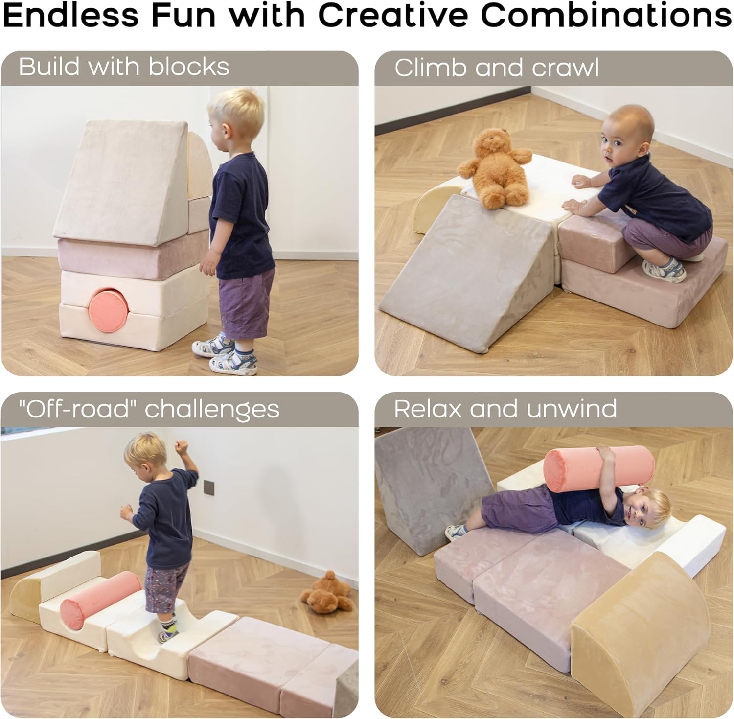 5pcs Children Soft Foam Modules Climbing Blocks