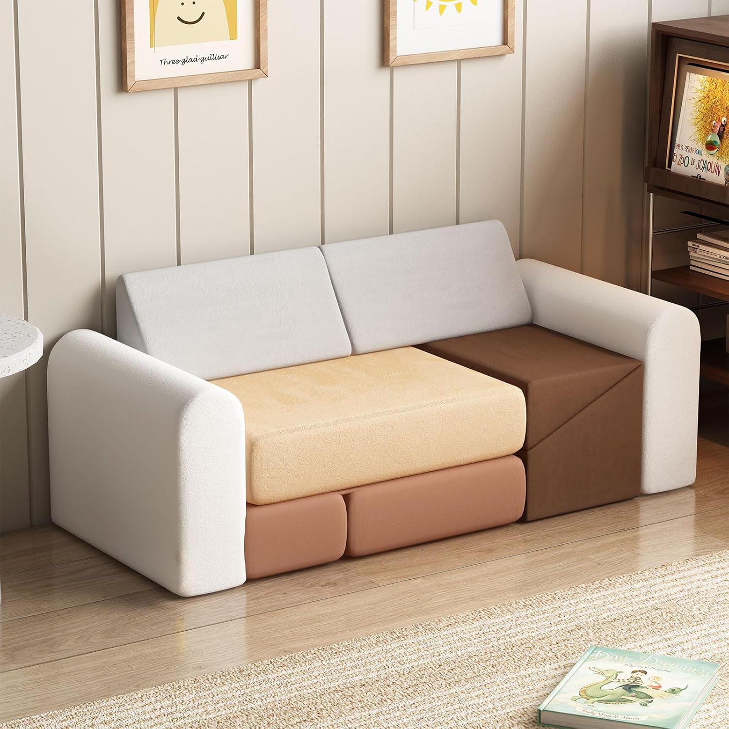 7-Piece Kids Sofa & Play Couch Climbing Foam Blocks Playset