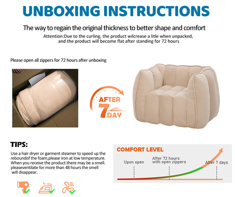 Toddles Soft Foam Bean Bag Chair