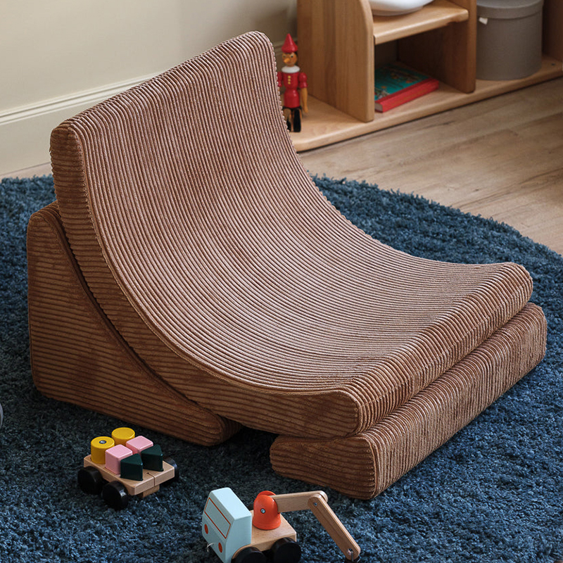 White Moon Shape Kids Foam Sofa Couch