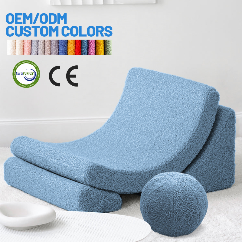 White Moon Shape Kids Foam Sofa Couch