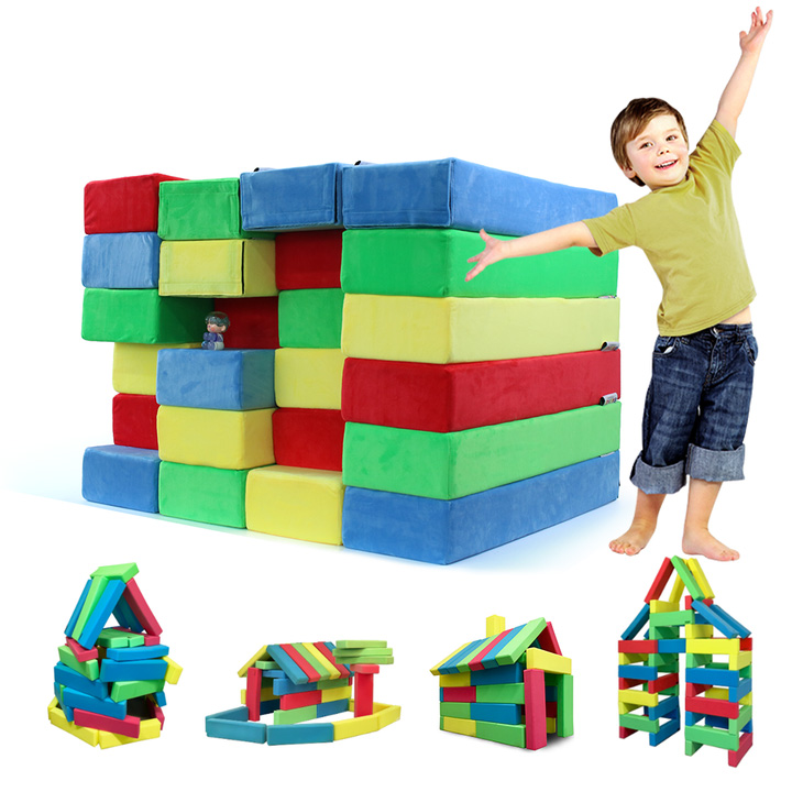24 pcs Color Soft Foam Diy Building Blocks Toys