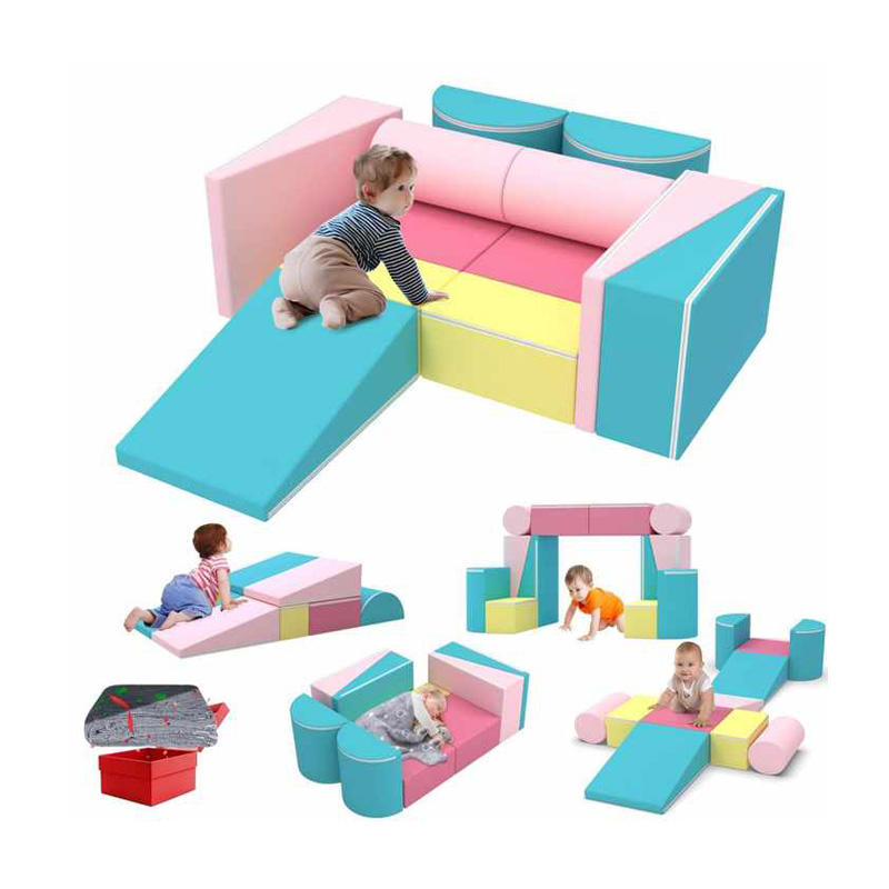 12pcs Kids Soft Foam Play Building Blocks With Color-blocking