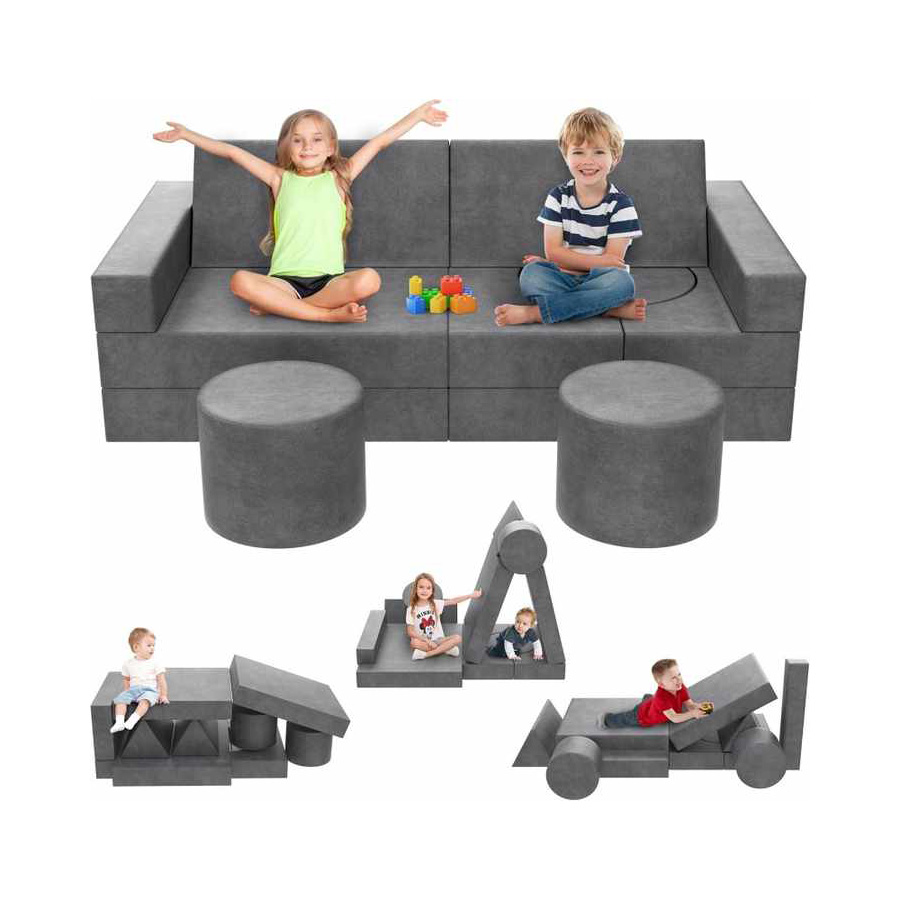 13pcs Compressiable Foam Children Sofa and DIY Playing Blocks