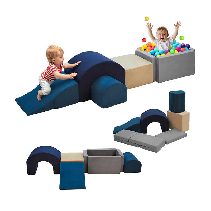 7 Pcs Toddlers Kids Soft Foam Climbing Toys and Blocks