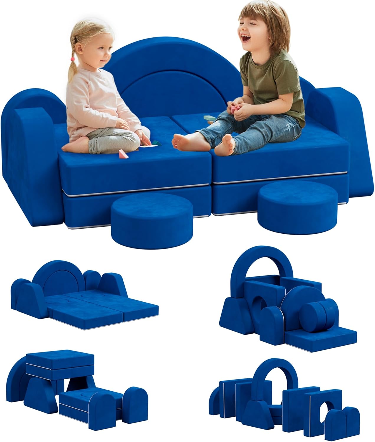 12 PCS Modular Kids Play Block Couch