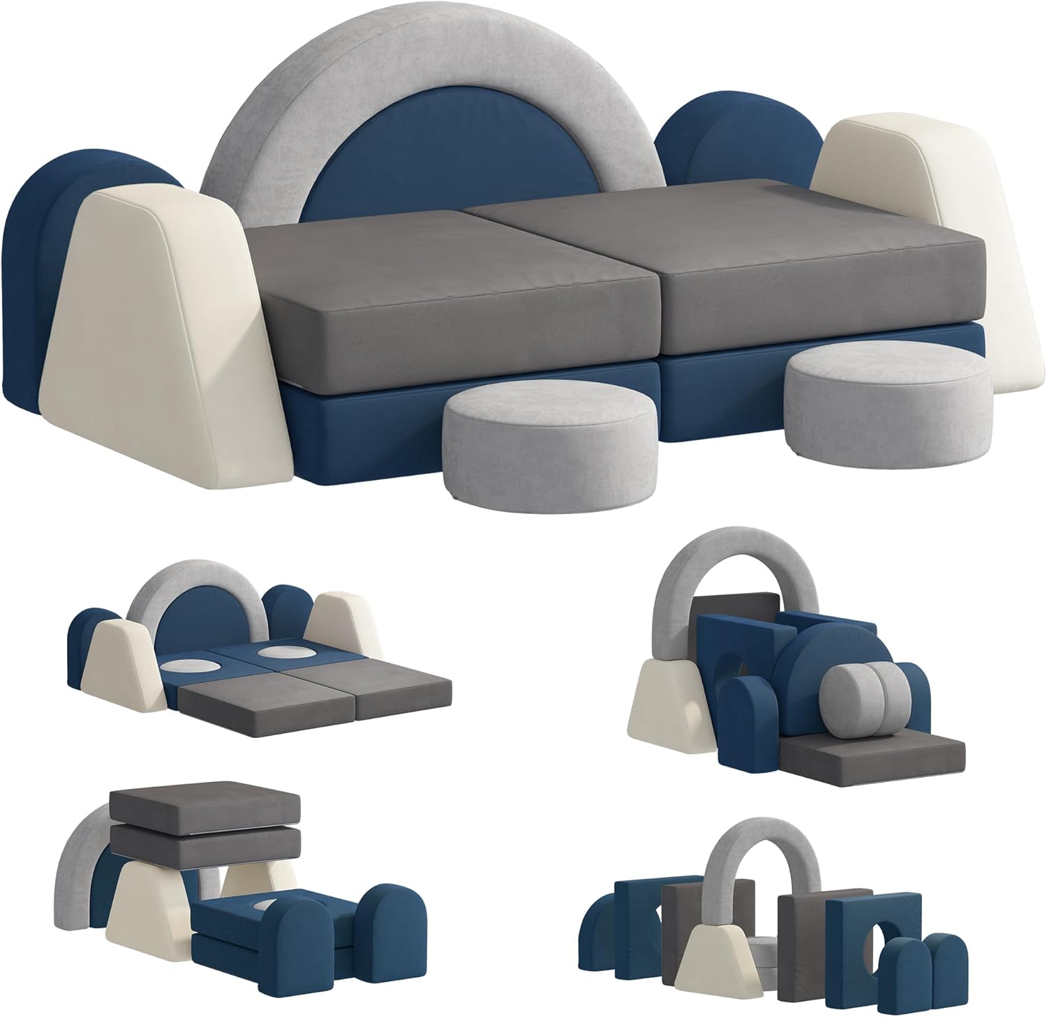 12 PCS Modular Kids Play Block Couch