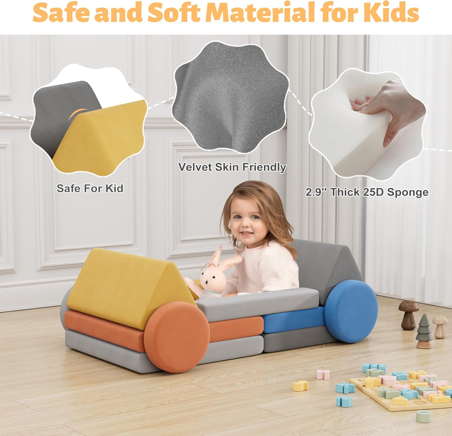 12 PCS Child Soft Climbing Fortplay Building Kits