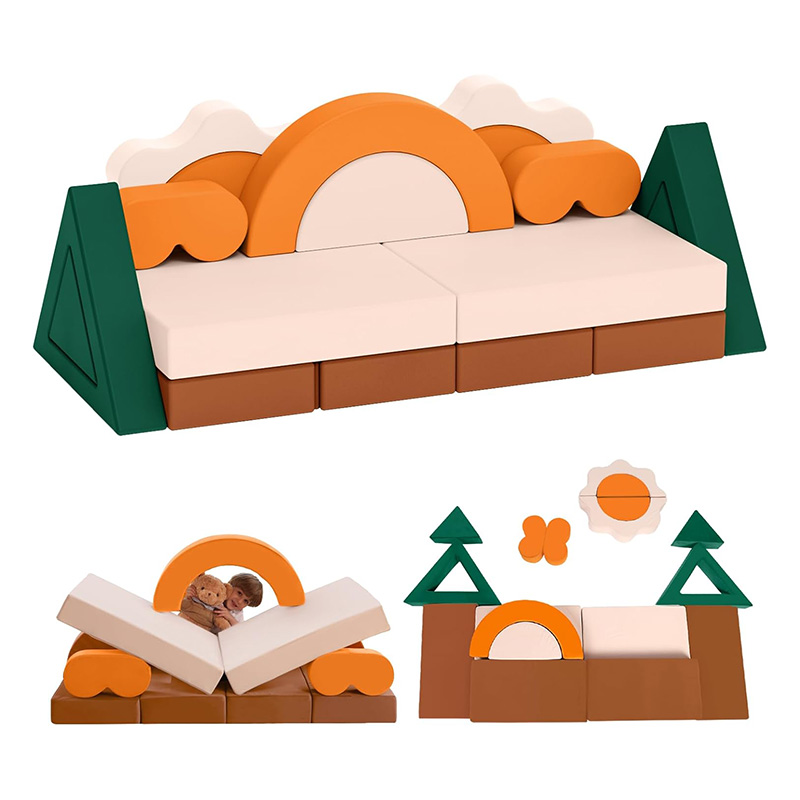 18PCS Junlge Theme Toddler Couch Building Fort