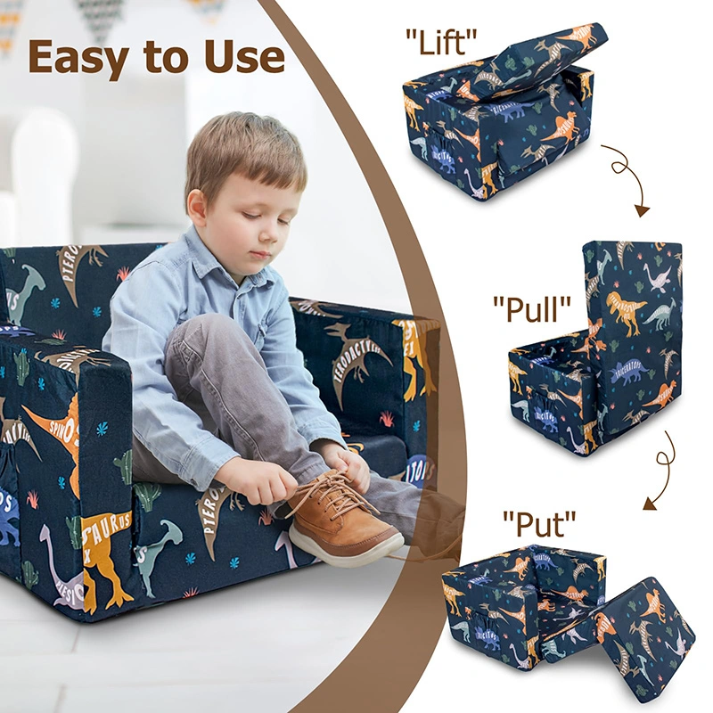 Custom Foldable Foam Kids Sofa Chair With Compression Packed