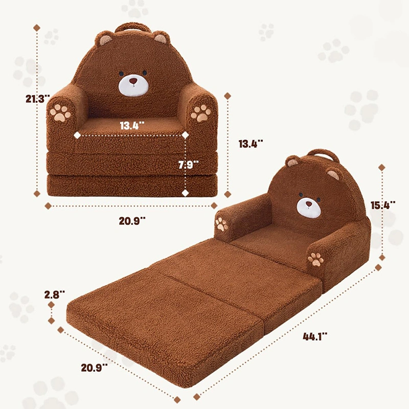 Custom Cartoon Toddler Foldable Sofa Bed