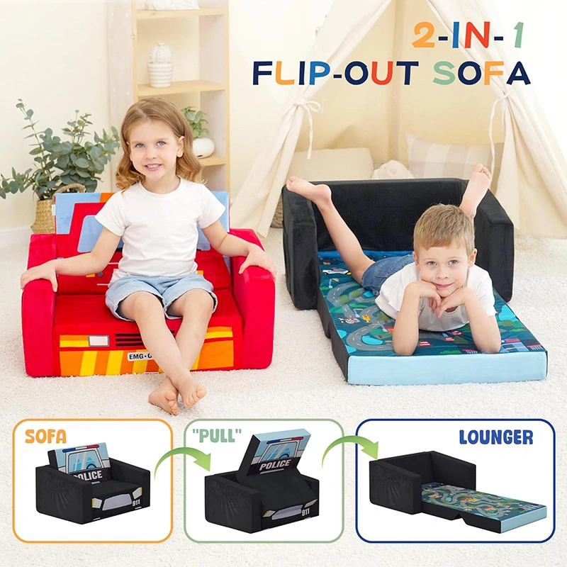 High-Density Sponge Flip Open Chirldren Sofa Bed