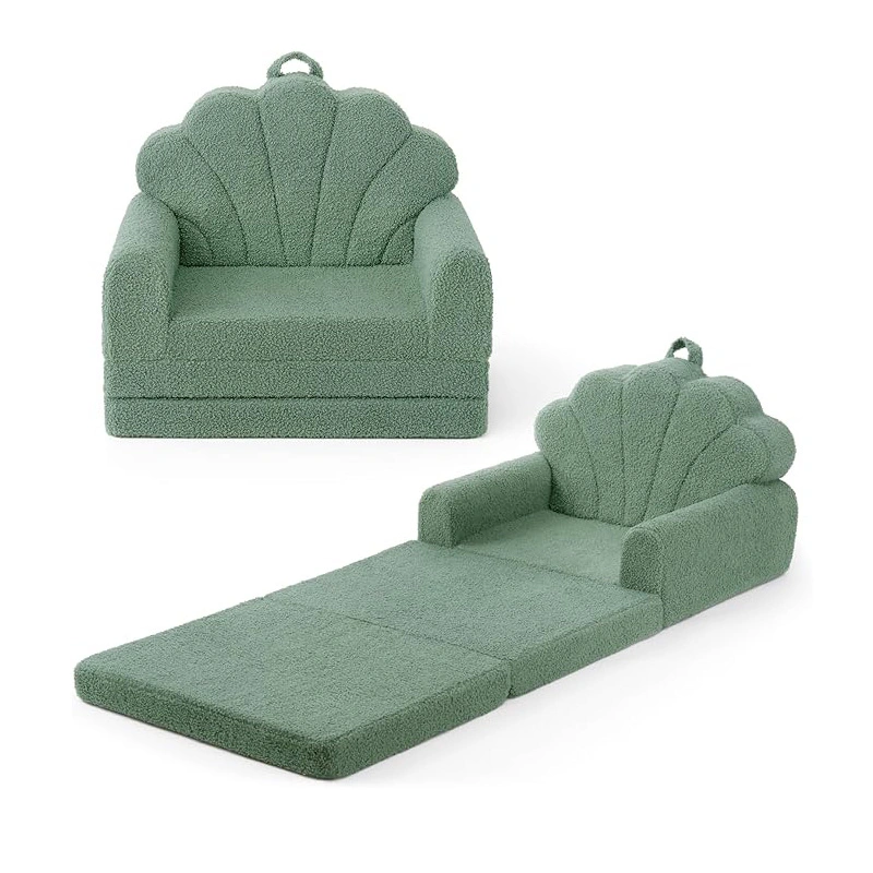 Cute Shaped 2-in-1 Soft Foam Kids Sofa Bed With Compressed Package